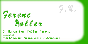 ferenc moller business card